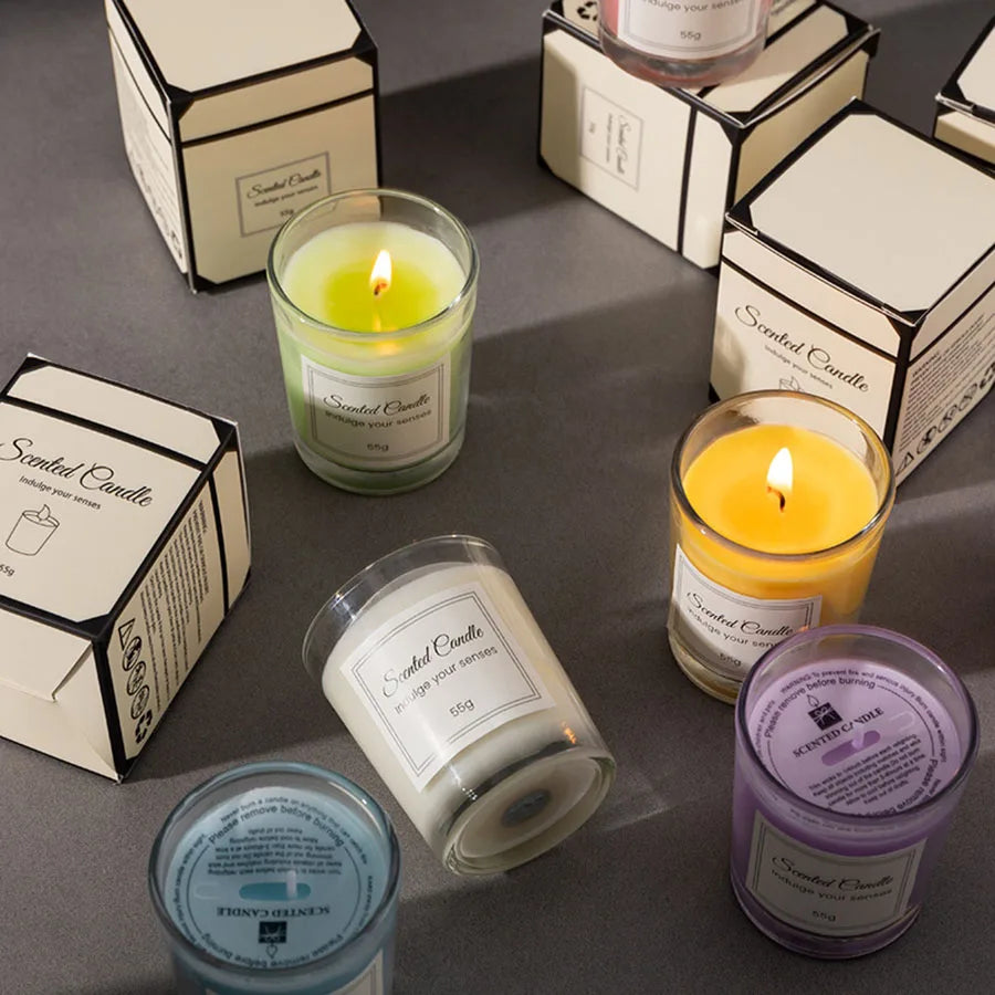 Bougie parfumée colorée