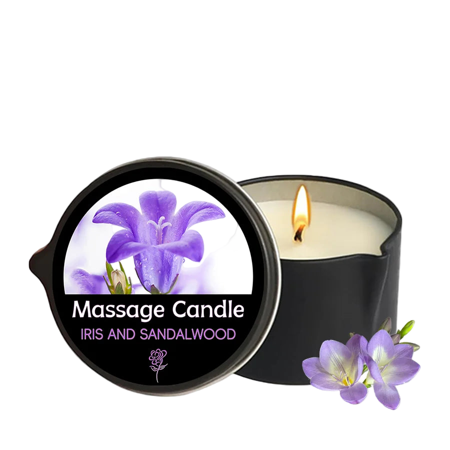 Bougie de Massage Iris & Bois de Santal