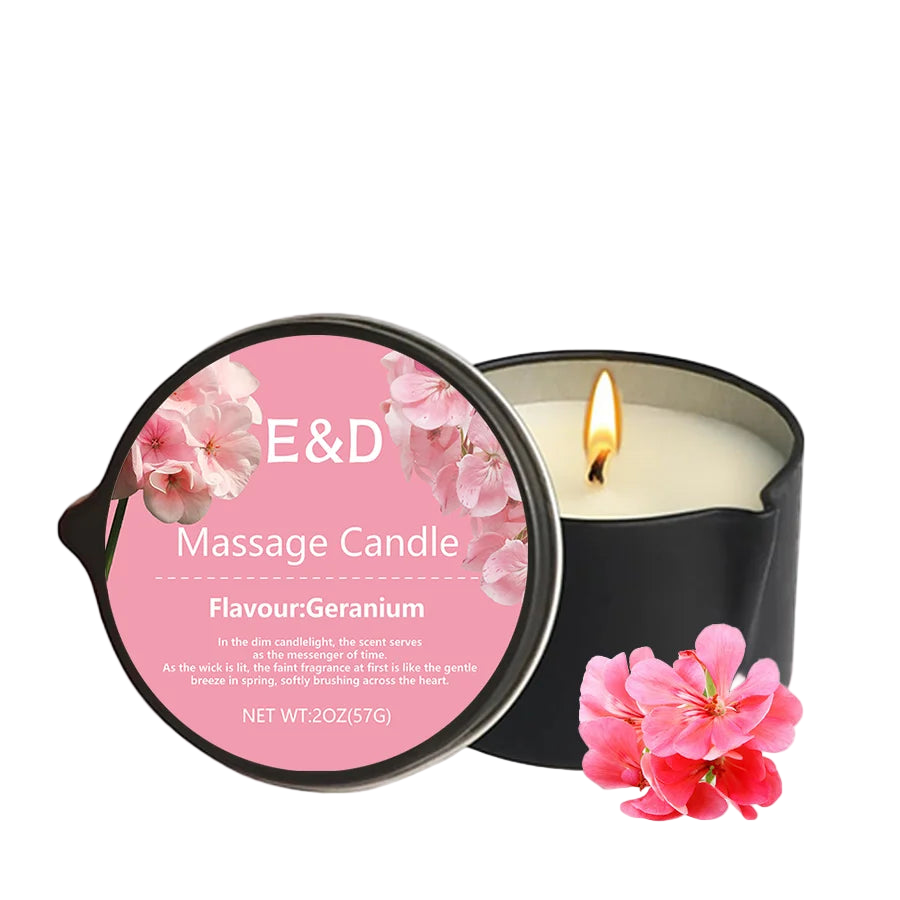 Bougie de Massage Géranium