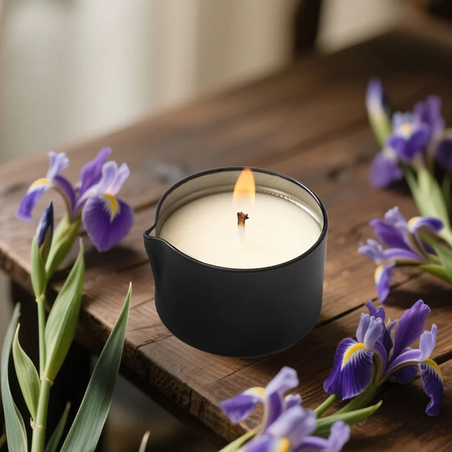 Bougie de Massage Iris & Bois de Santal