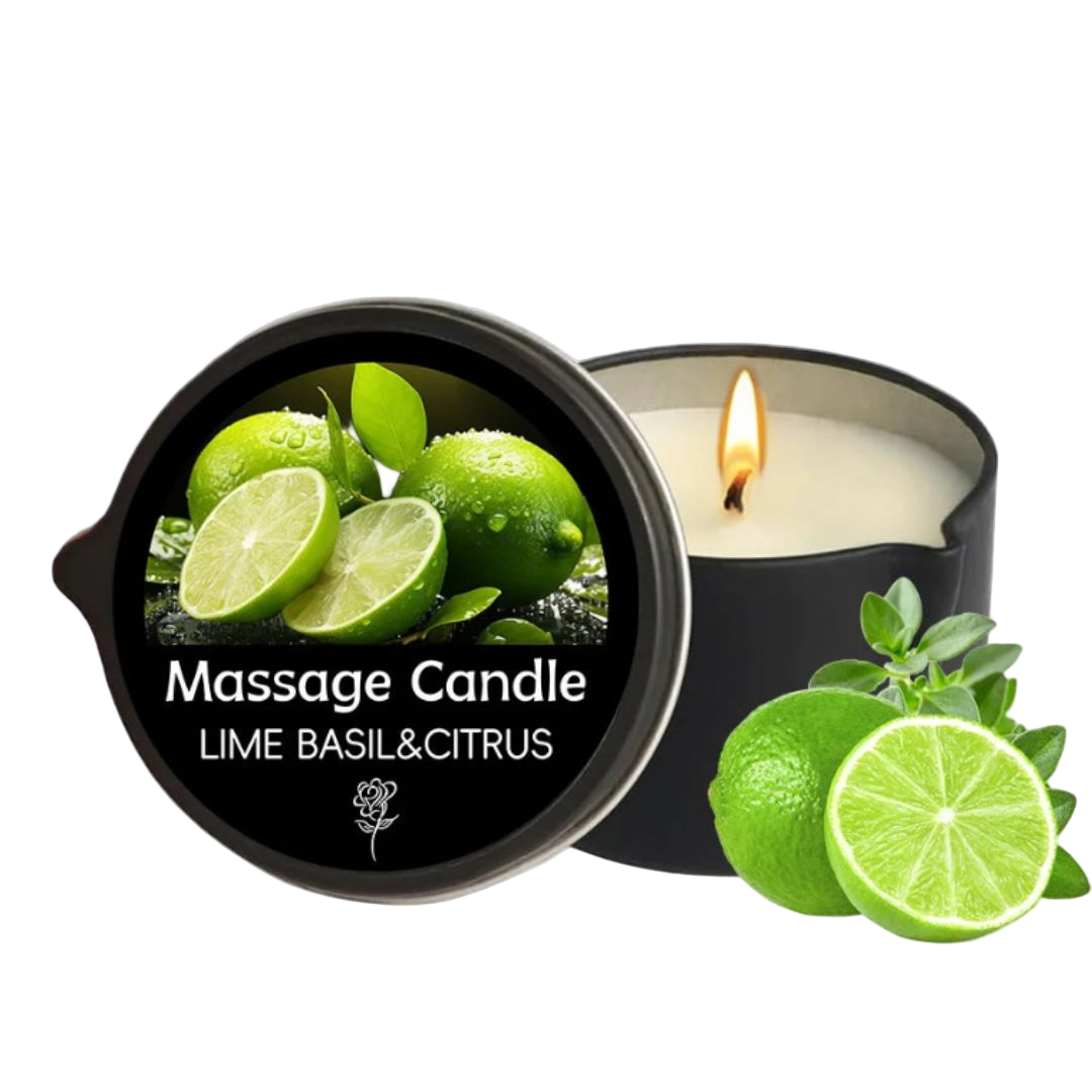 Bougie de Massage Citron, Basilic & Lime
